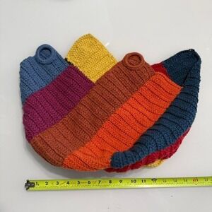 Vintage Handmade Crochet Drawstring Purse (Cord Missing)